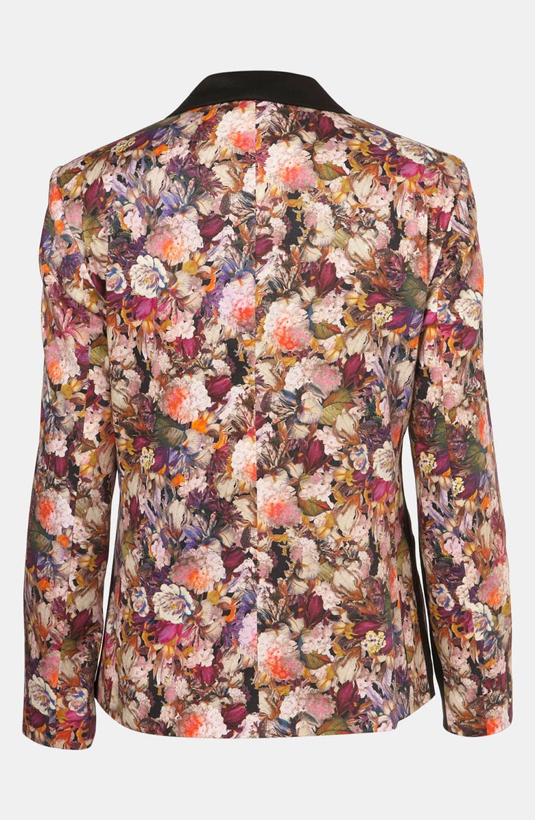 Topshop 'Hydra Floral' Print Blazer, Alternate, color,