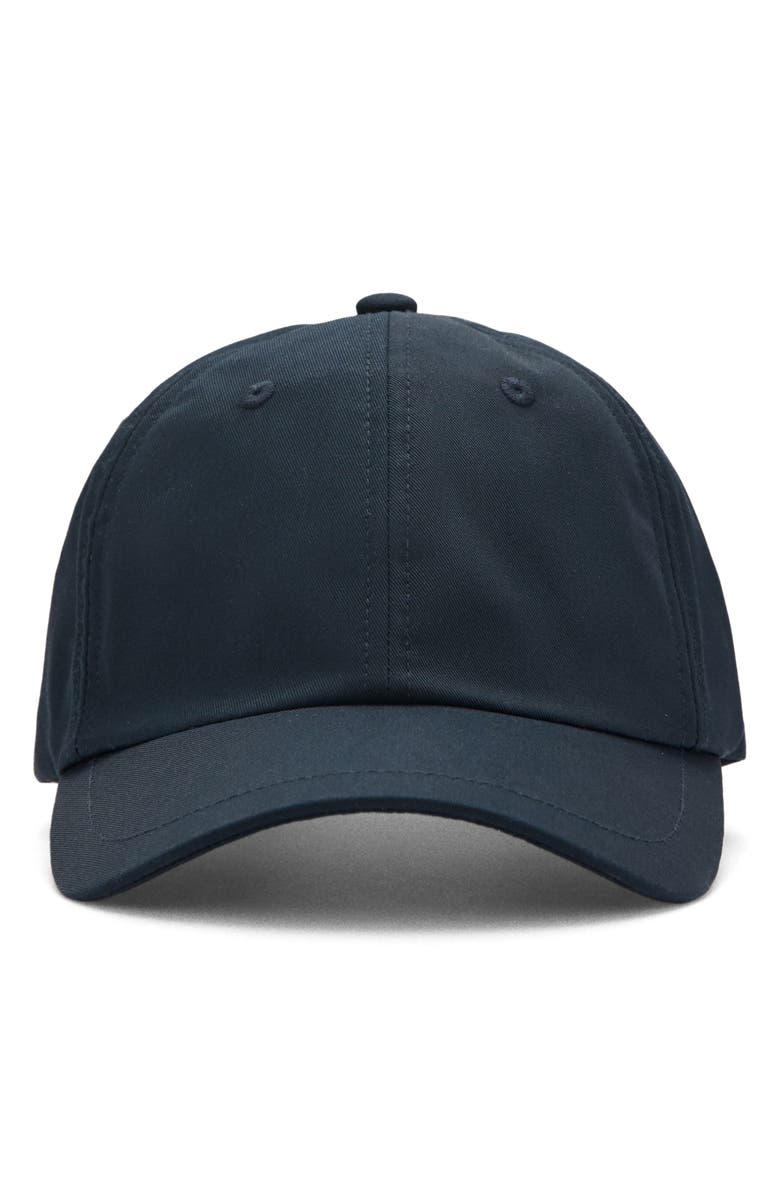 MANGO Solid Cotton Baseball Cap, Main, color, Navy