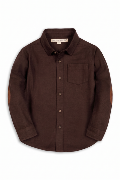 Kids' Organic Long Sleeve Flannel Shirt
