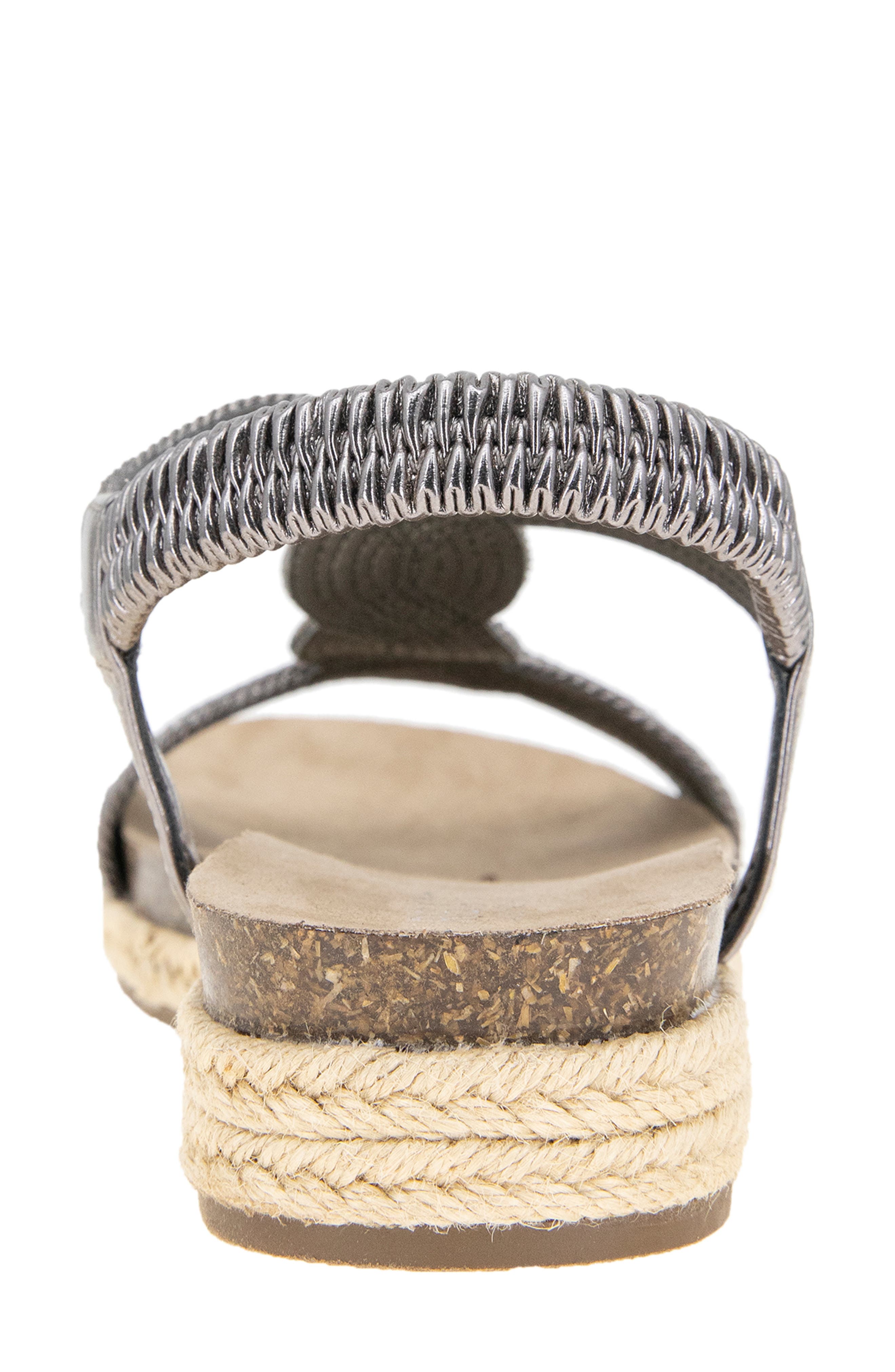 Reaction Kenneth Cole Harmony Espadrille Platform Sandal, Alternate, color, Pewter Fabric