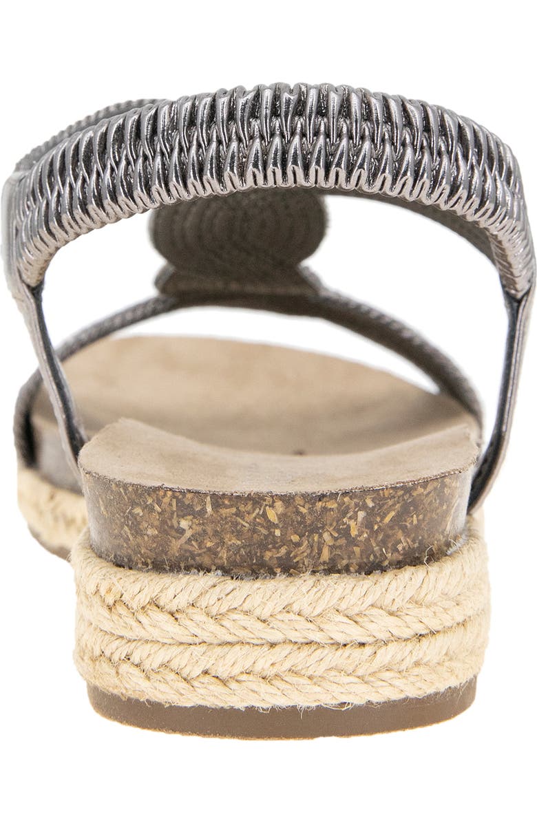 Reaction Kenneth Cole Harmony Espadrille Platform Sandal, Alternate, color, Pewter Fabric