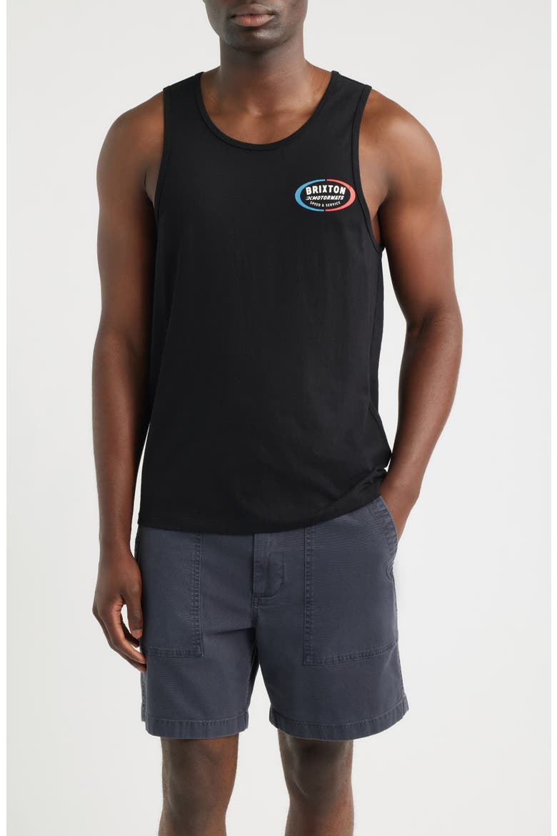 Rhett Logo Graphic Tank, Main, color, BLACK