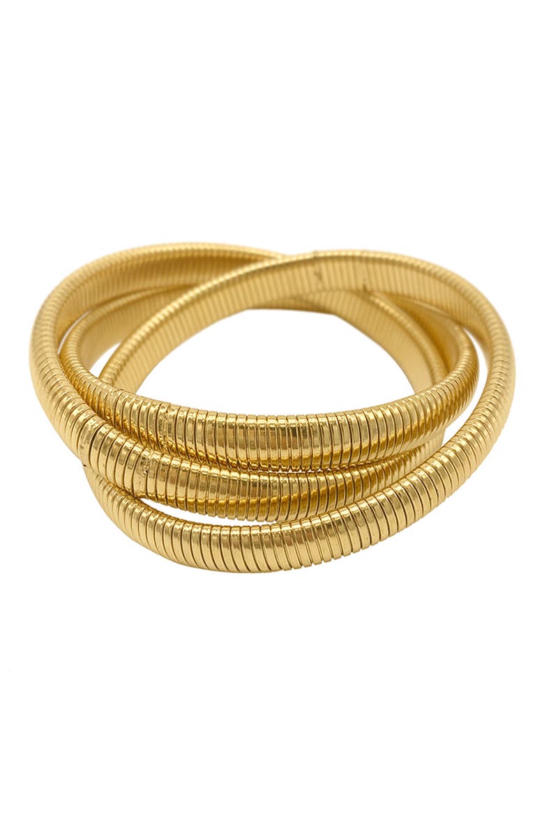 Omega Chain Triplet Bracelet, Main, color, YELLOW