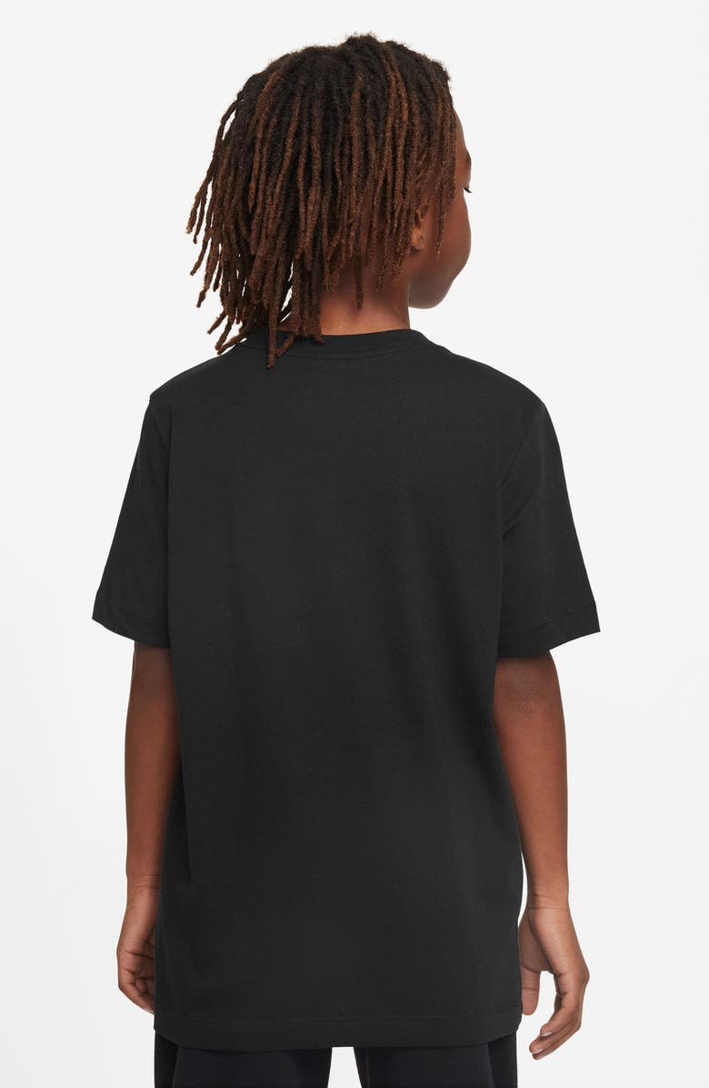 Nike Kids' Sportswear Cotton Graphic T-Shirt, Alternate, color, Black