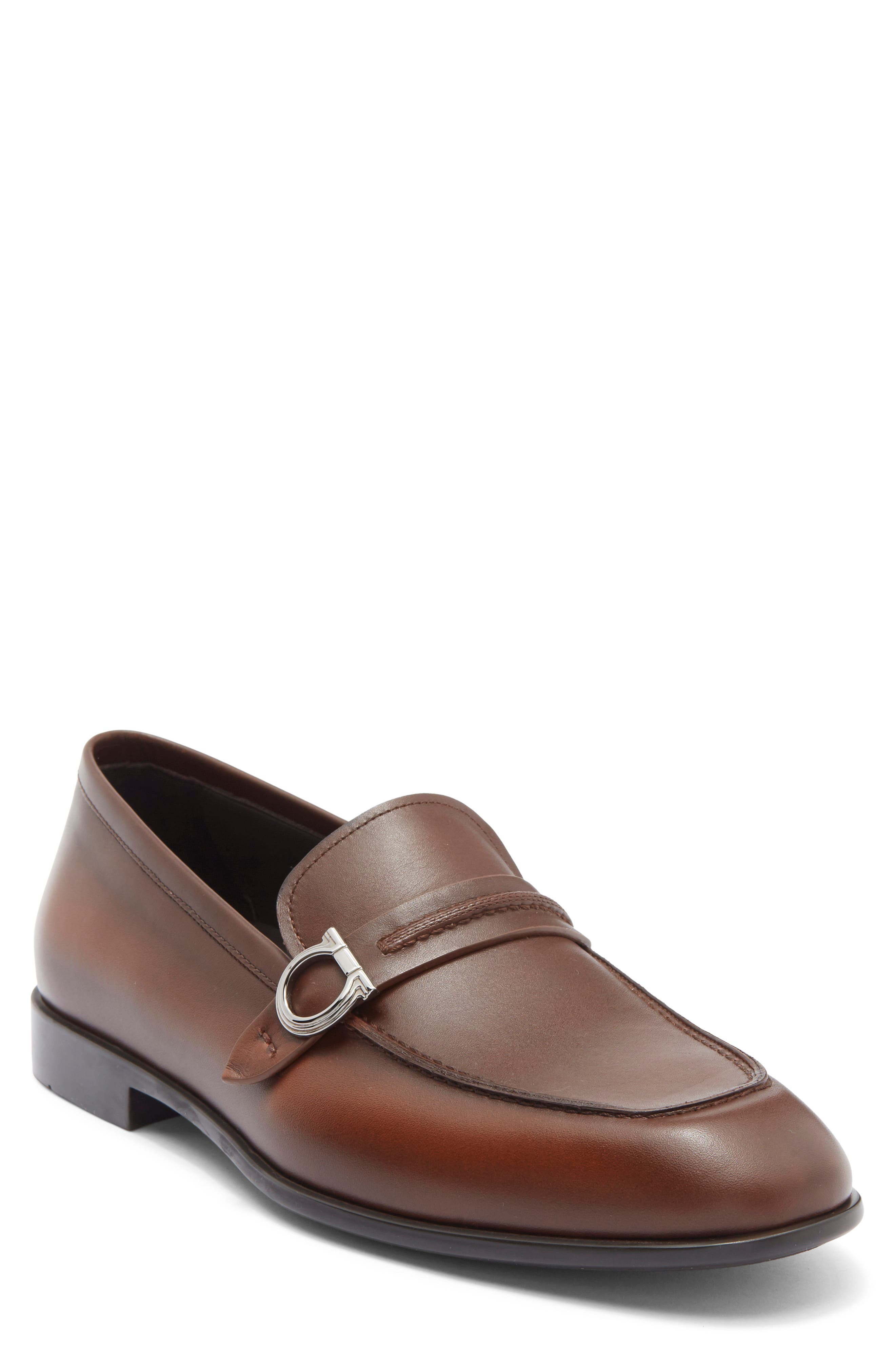 FERRAGAMO Terence Apron Toe Loafer, Main, color, Naturale/ Midbrown T.moro