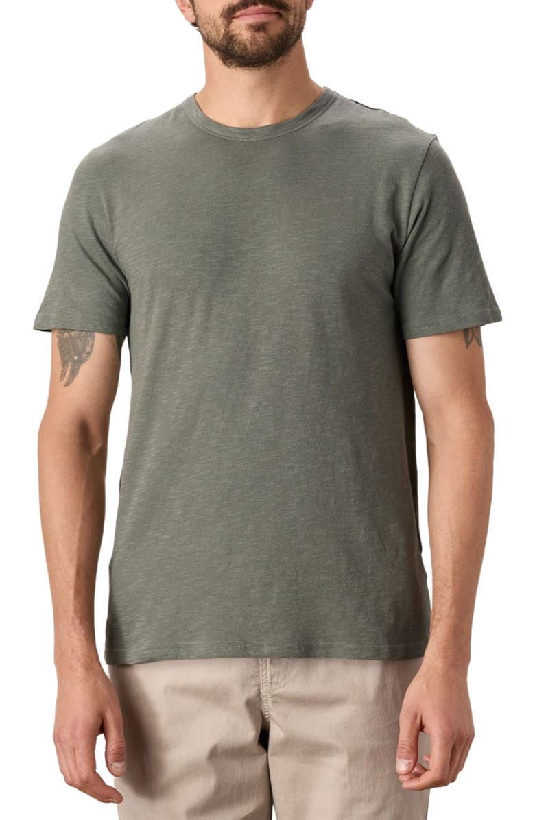Pact Organic Cotton Featherweight Slub Crew Tee, Main, color, Castor Grey