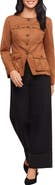 Karen Kane Faux Suede Cargo Jacket