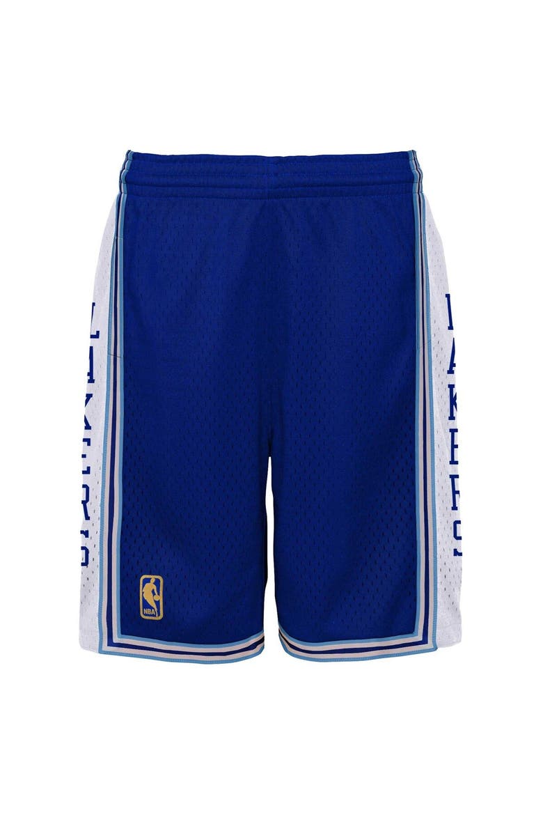 Youth Mitchell & Ness Royal Los Angeles Lakers Hardwood Classics Swingman Shorts, Alternate, color, Royal