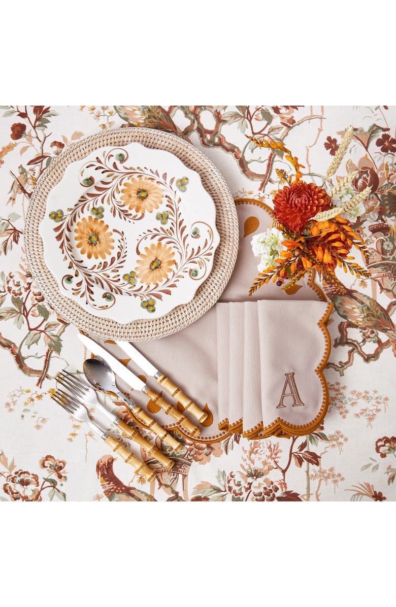 Mrs. Alice Bettina Taupe & Mustard Placemats, Alternate, color, Neutral