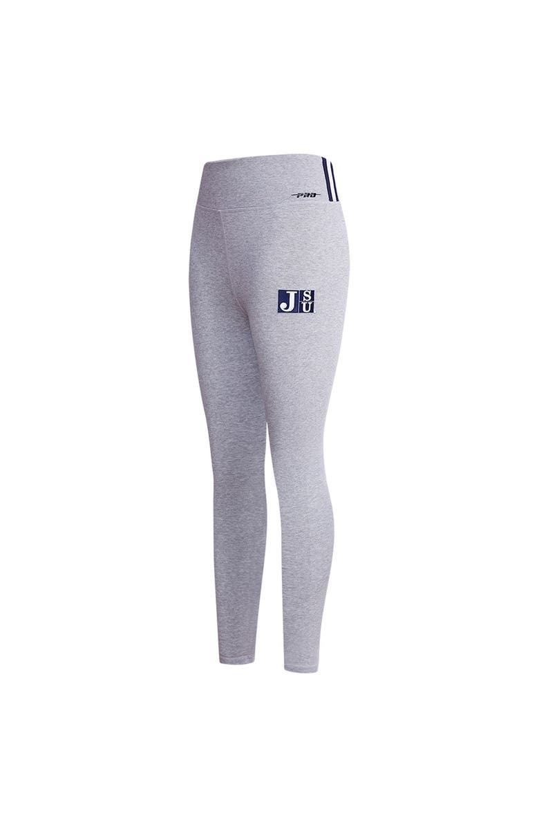 Post Women's Pro Standard Heather Gray Jackson State Tigers Classic 3-Hit Jersey Leggings, Alternate, color, Heather Gray