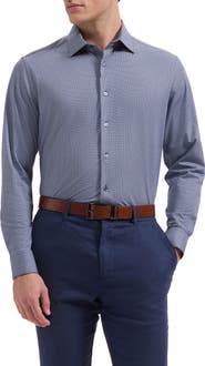 Bugatchi James OoohCotton® Geo Print Button-Up Shirt