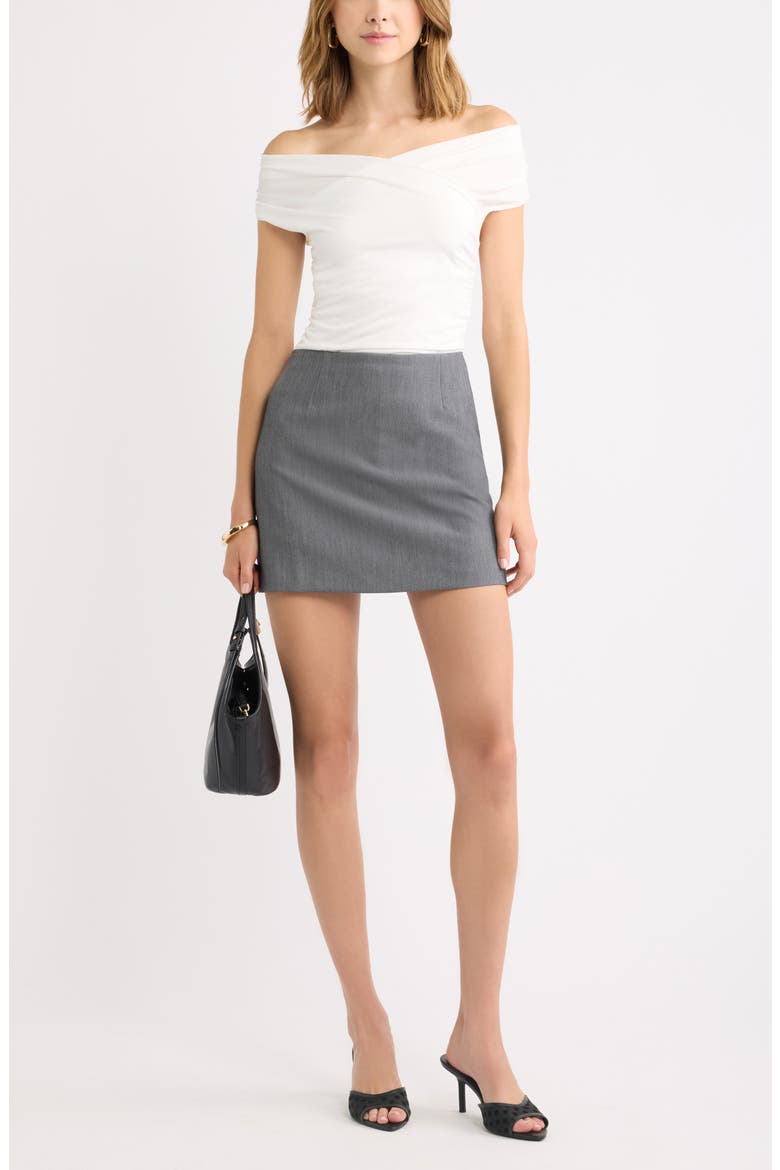 Icon Twill Midrise Mini Skort, Alternate, color, GREY MAGNET HEATHER
