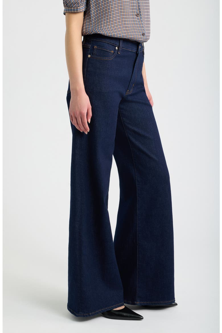 The Palace High Waist Wide Leg Jeans, Alternate, color, RINSE