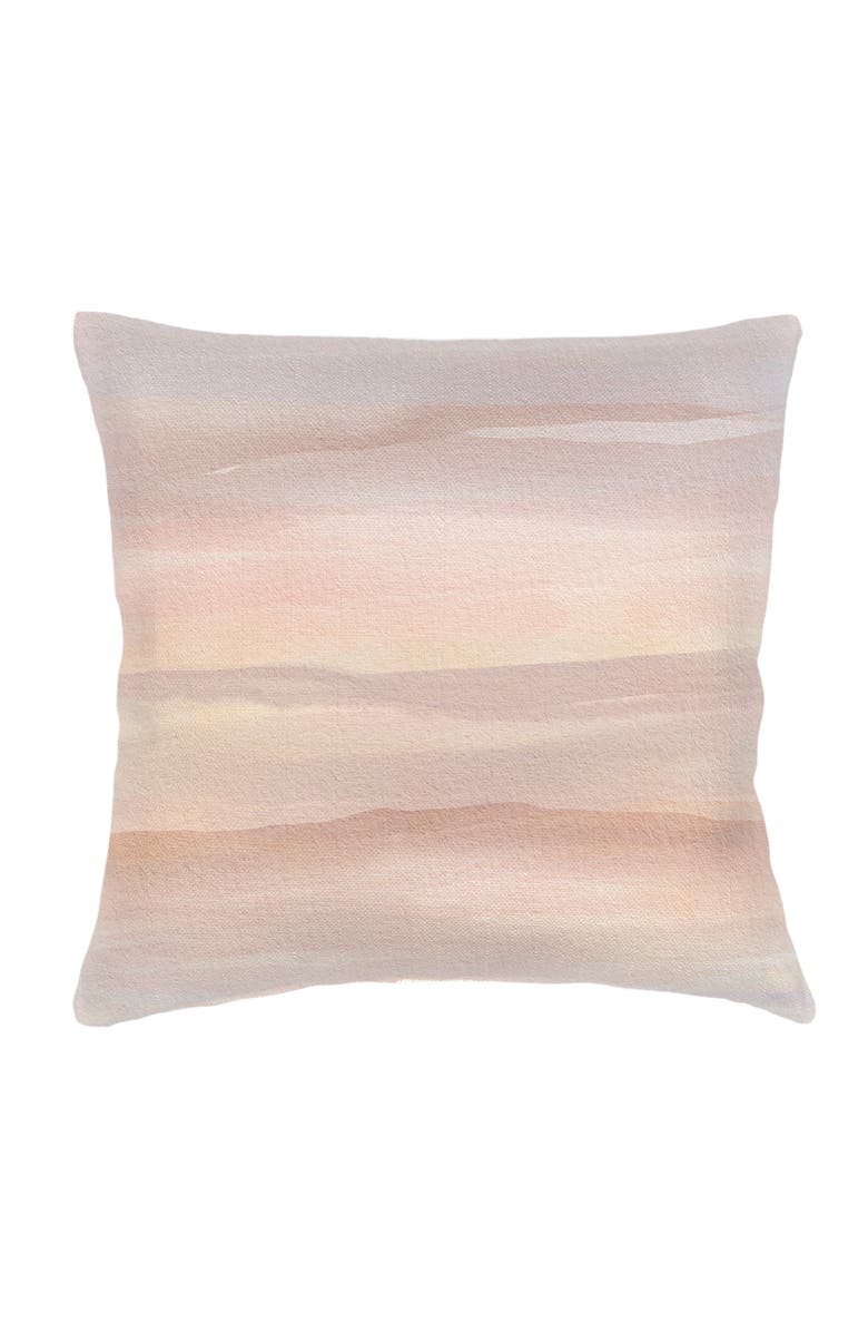 Anaya Warm Sunset Linen Euro Pillow 26x26 with Down Alternative Insert, Main, color, Warm Sunset
