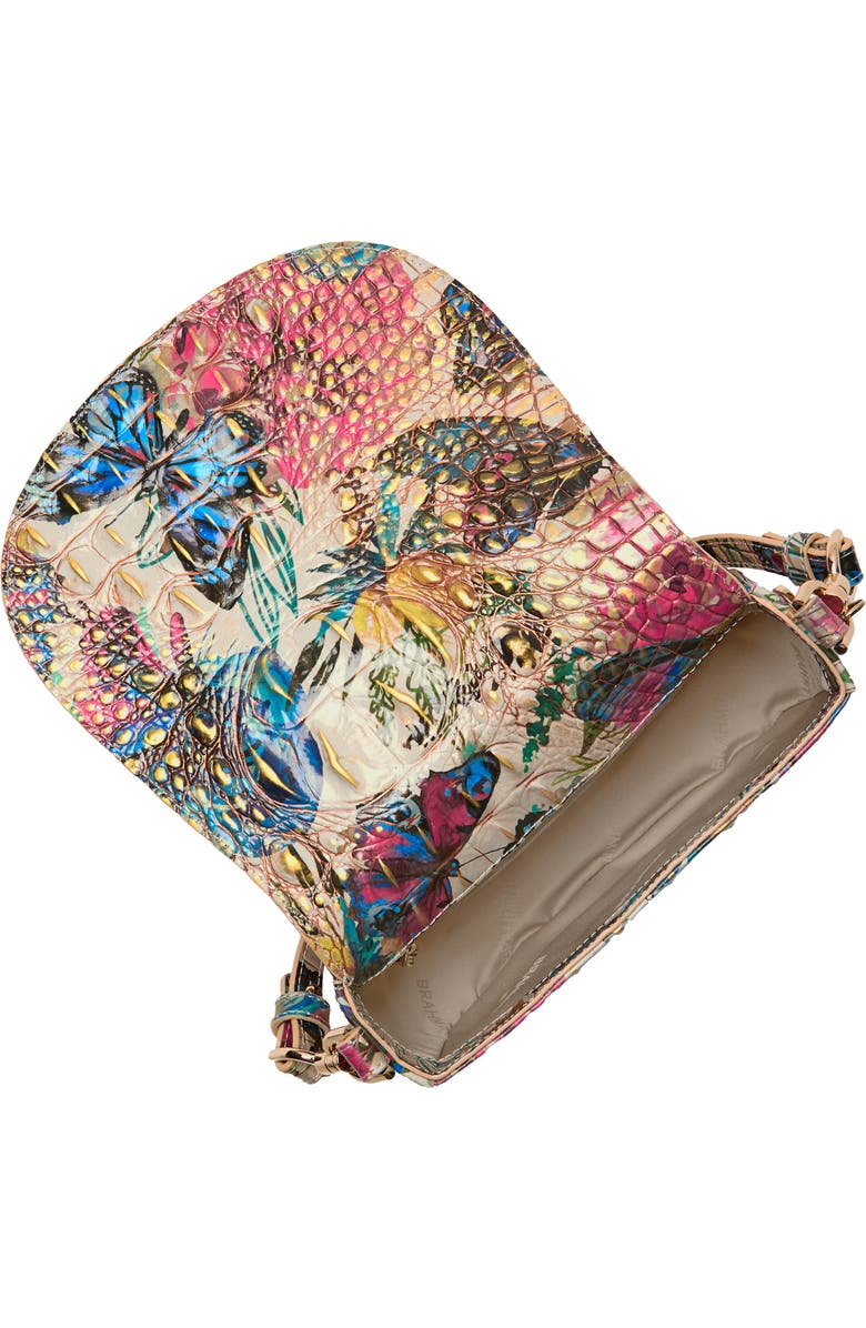 Brahmin Briar Croc Embossed Leather Crossbody Bag, Alternate, color,