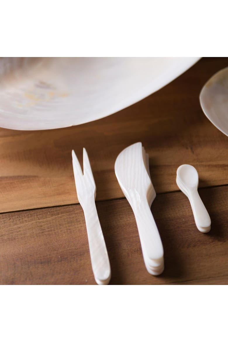 Seashell Forks - Set of 4, Alternate, color, Ivory