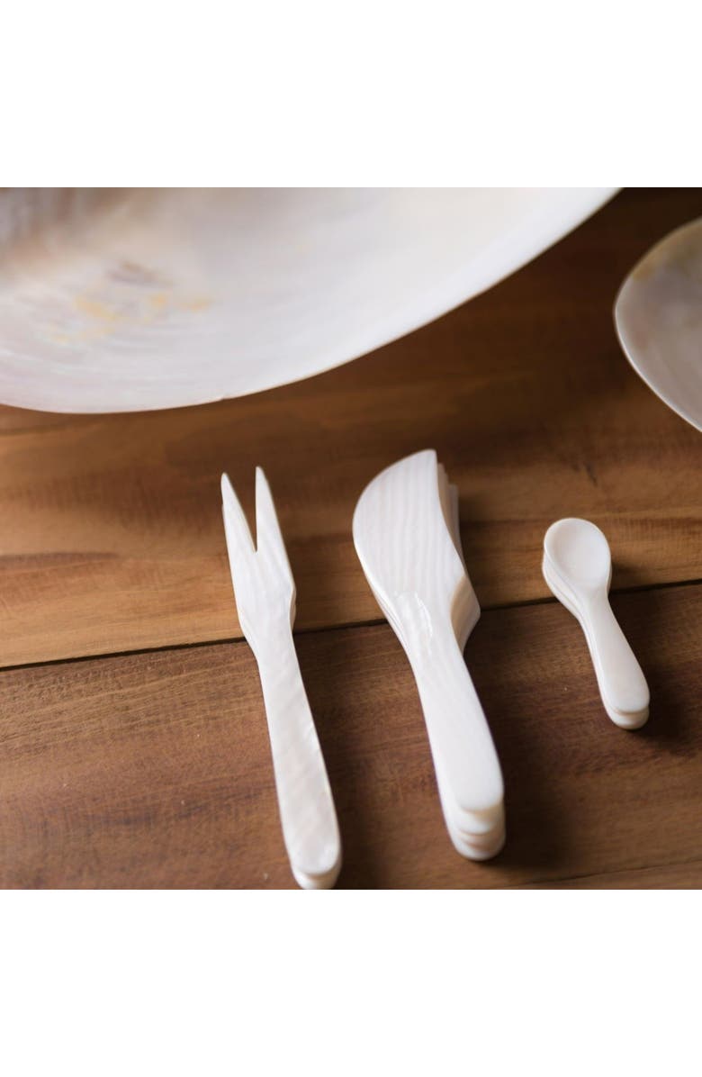 Be Home Seashell Forks - Set of 4, Alternate, color, Ivory