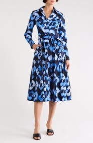 Diane von Furstenberg Regina Long Sleeve Shirtdress