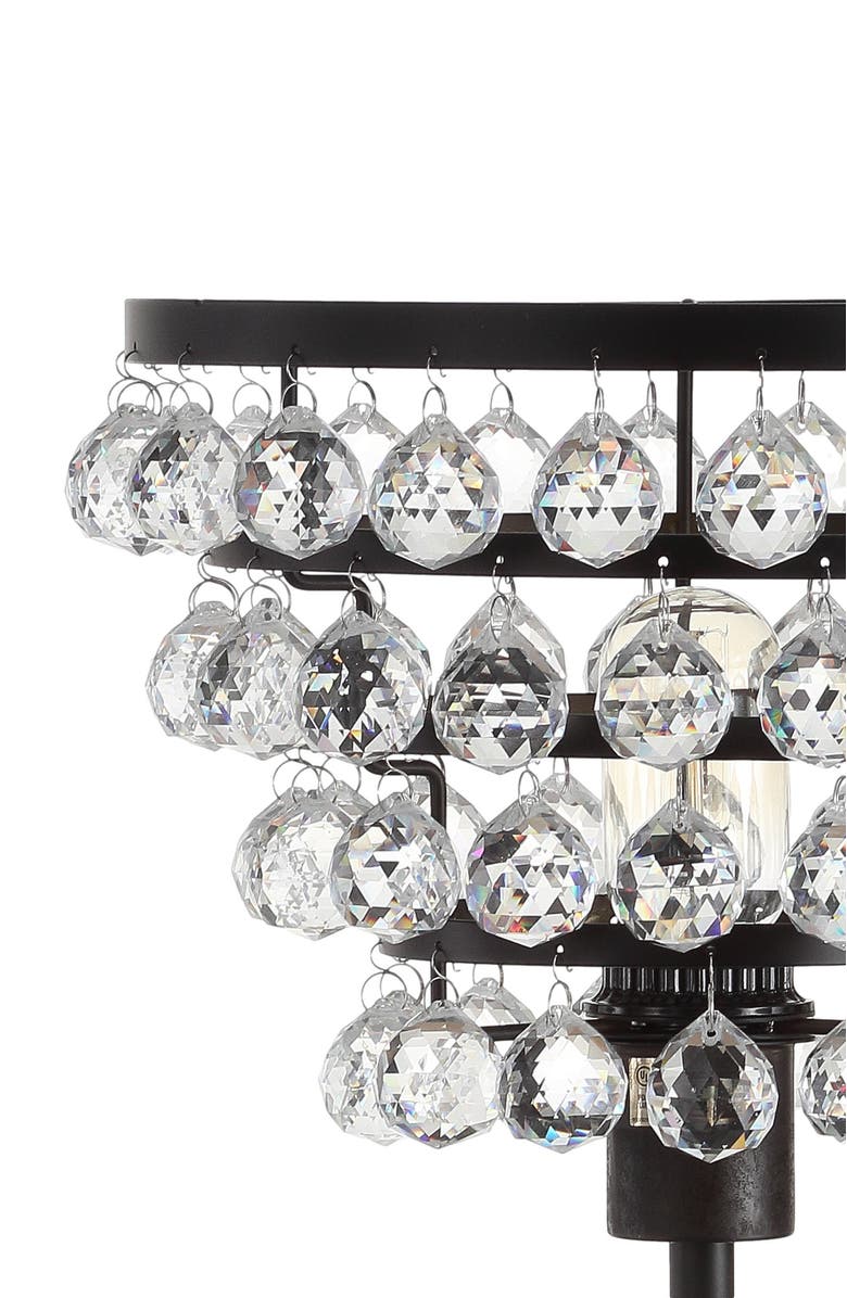 JONATHAN Y Buckingham 25" Crystal/Metal Table Lamp, Alternate, color, Bronze