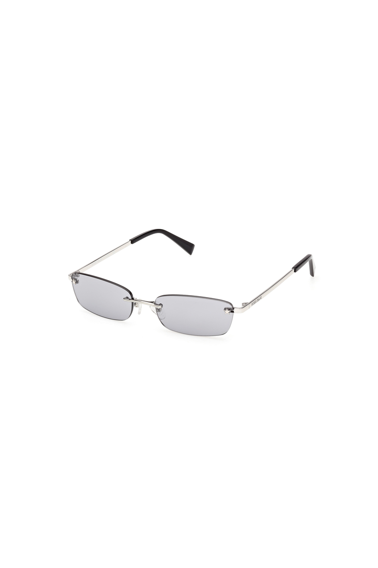 Rimless Rectangular Sunglasses, Main, color, Light Nickeltin / Smoke