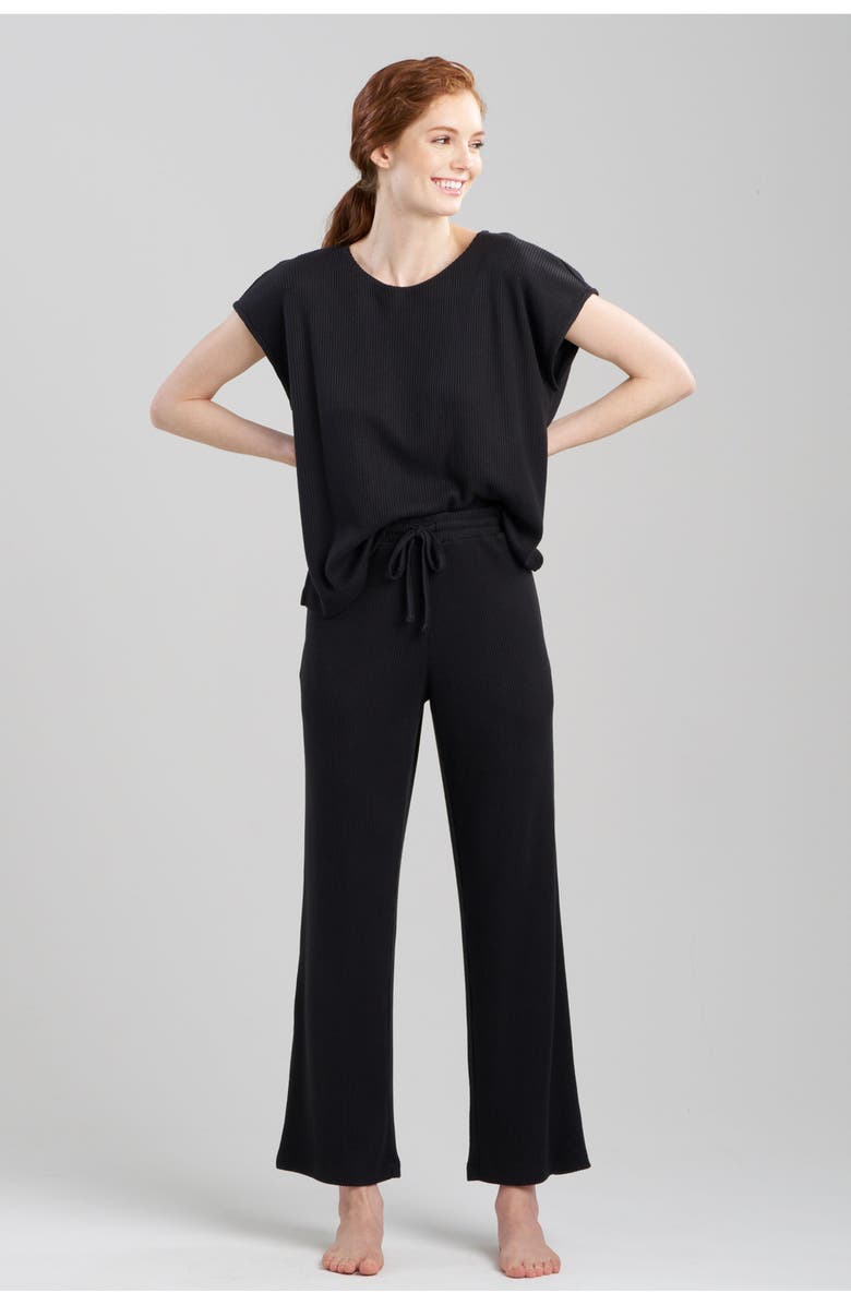 Natori Eden Everywhere Straight Leg Pant, Alternate, color, Black