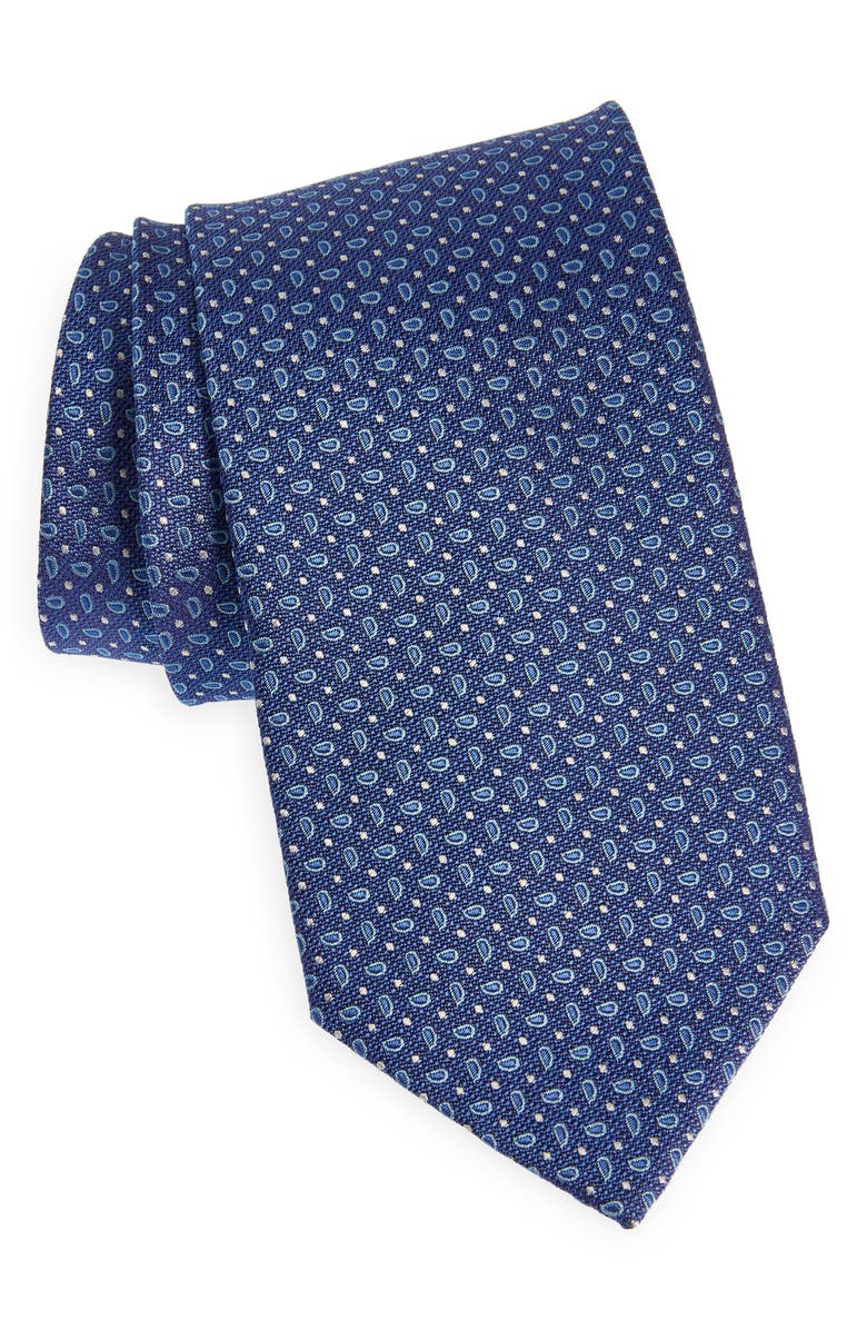 David Donahue Paisley Extra Long Silk Tie, Main, color,