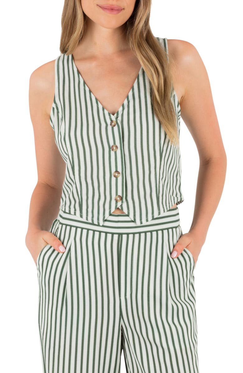 Hurley Roadside Stripe Vest, Main, color, Eden