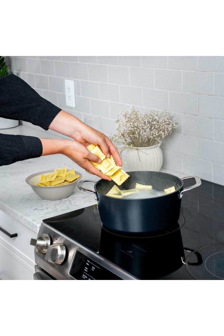 Maestro 7-Piece Ceramic Nonstick Cookware Set - Induction & Oven Safe, Alternate, color, Black