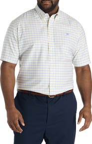 B+T Essentials Fit by Dxl Big & Tall  Non-Iron Gingham Sport Shirt