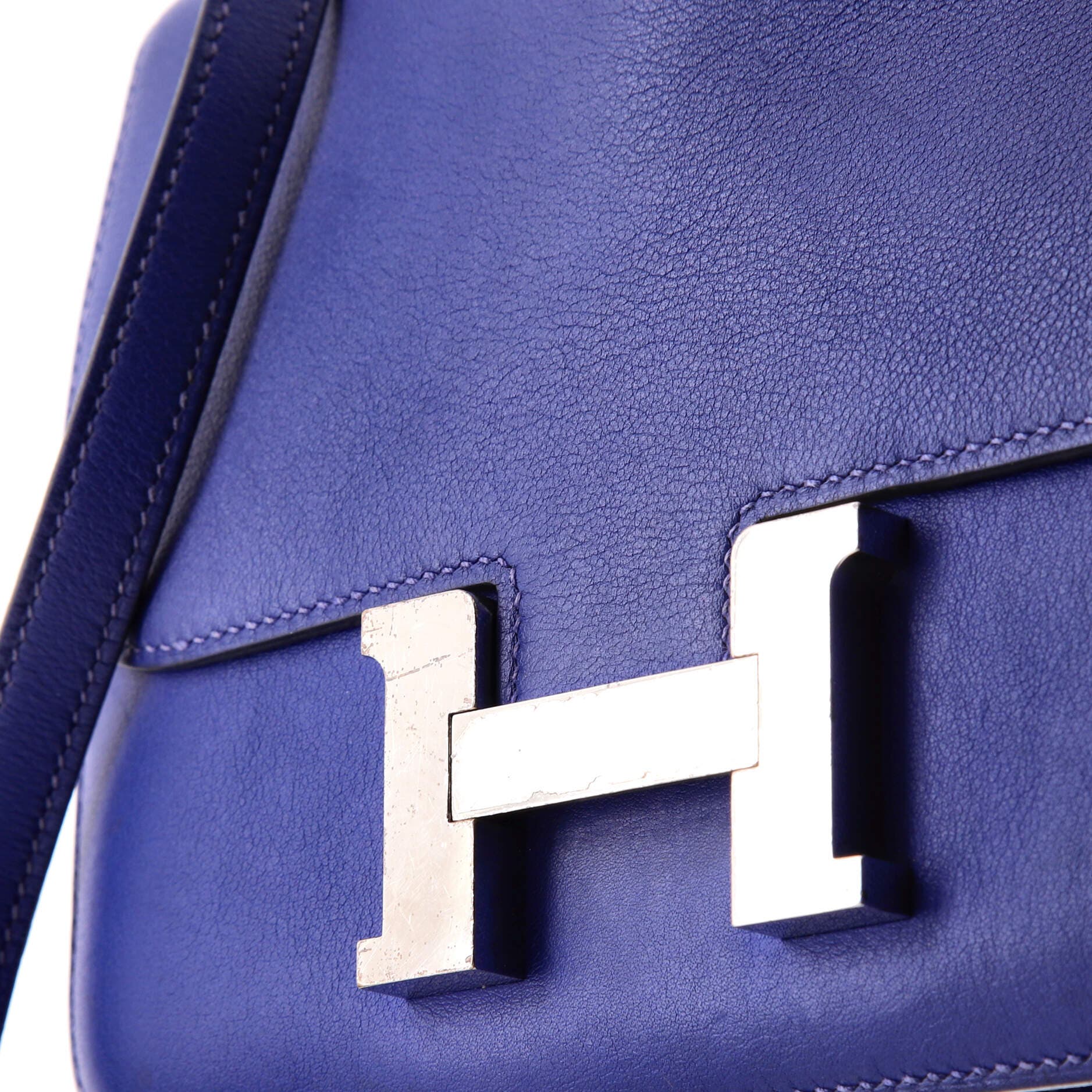 Pre-Owned Hermes Constance Bag Swift 18, Alternate, color, Bleu Saphir