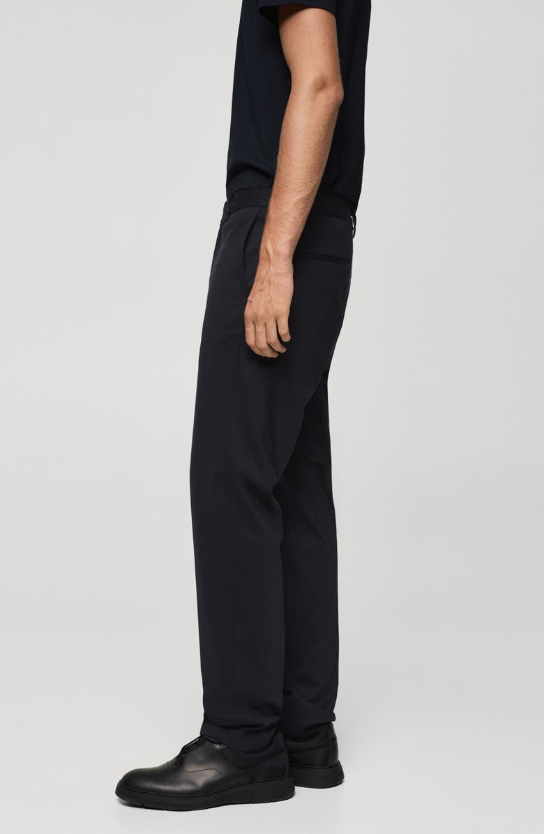 MANGO Slim Fit Stretch Suit Pants, Alternate, color, Dark Navy