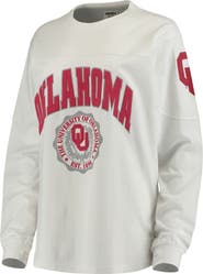 PRESSBOX Women's White Oklahoma Sooners Edith Long Sleeve T-Shirt