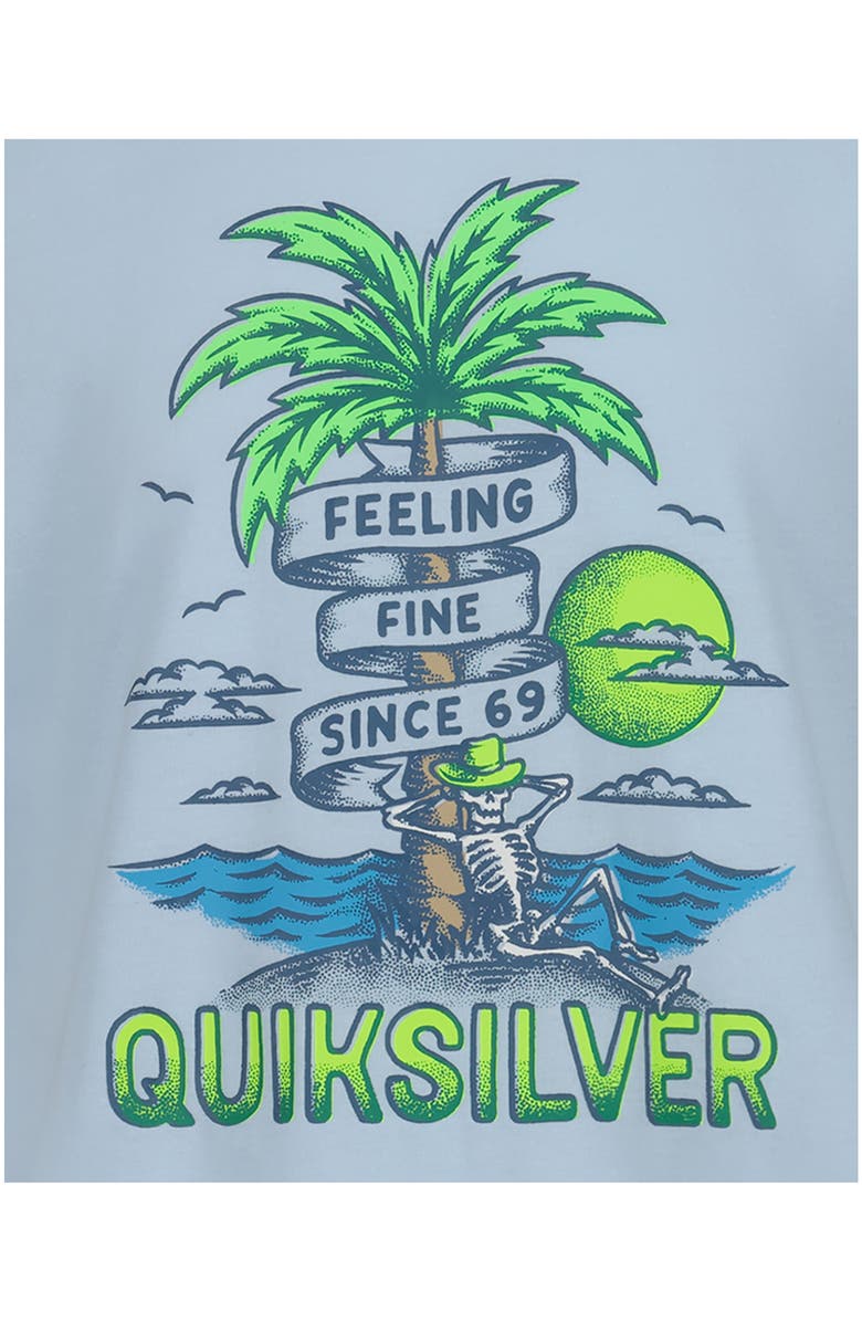 Quiksilver Kids' Skeleton Chillin Graphic T-Shirt, Alternate, color, Omphalodes
