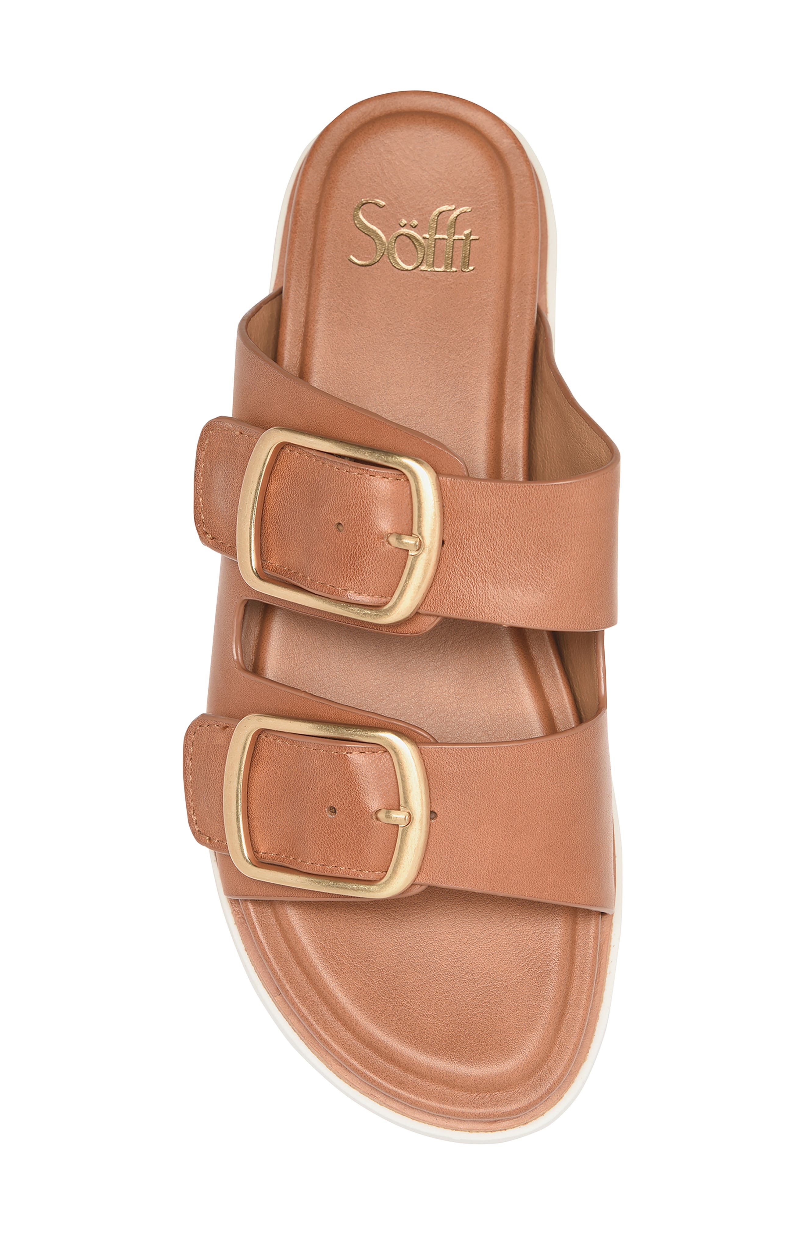 Gabby Platform Slide Sandal, Alternate, color, LUGGAGE