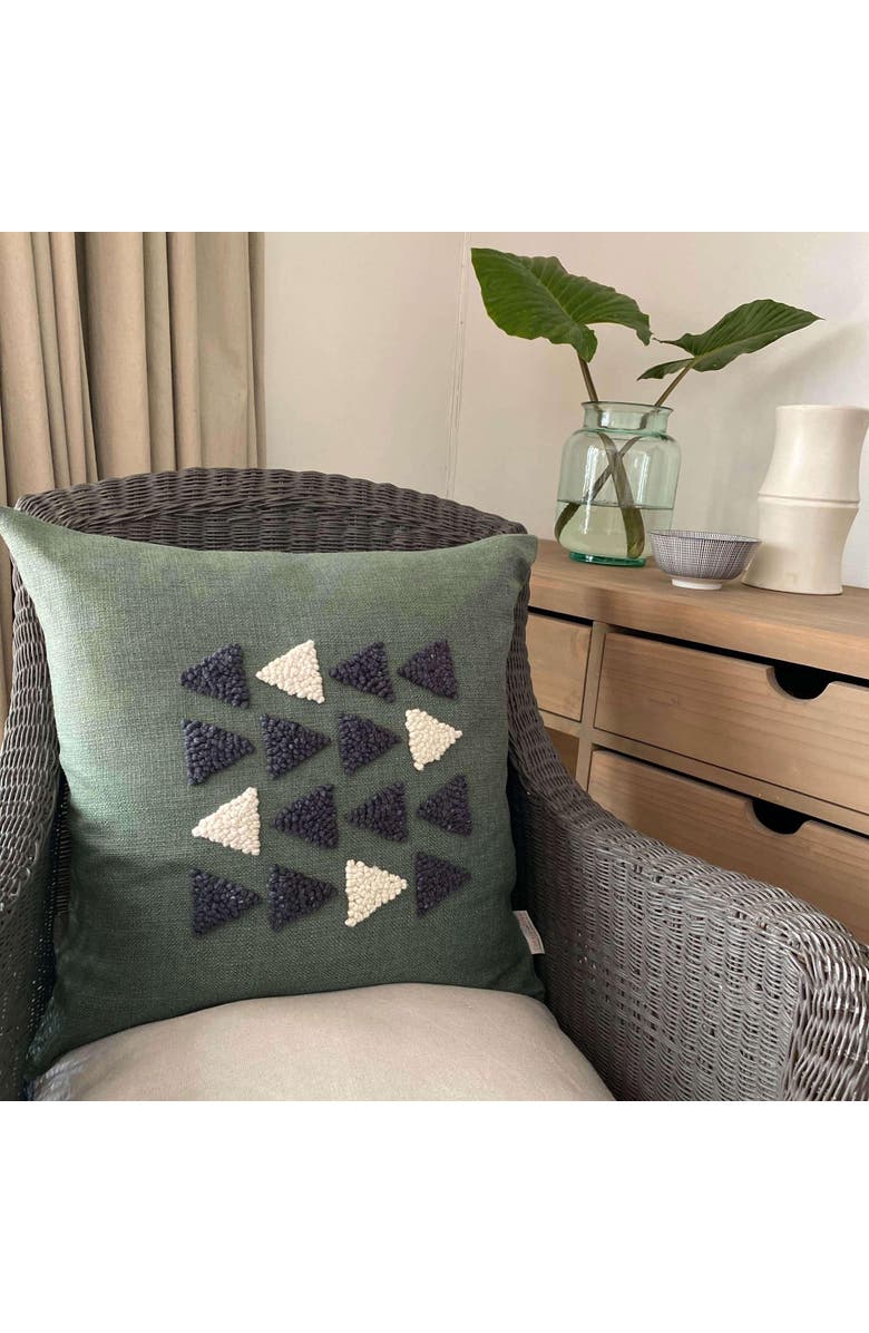 kanju Interiors Afriscandi Harvest Green Throw Pillow, Alternate, color, Harvest Green