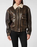 PHILIPP PLEIN Leather Jacket Signature Women