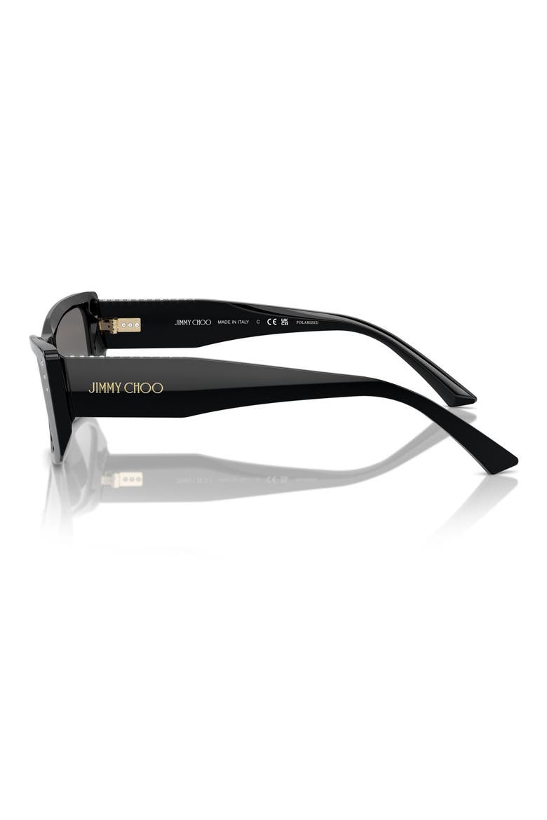 55mm Square Sunglasses, Alternate, color, BLACK