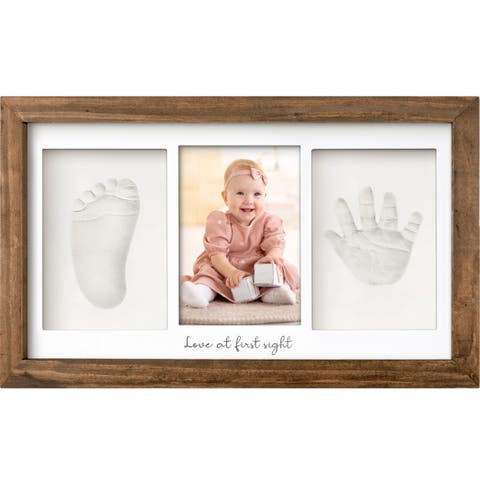 Baby Handprint & Footprint Keepsake Duo Frame