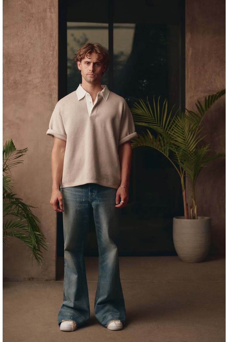 Contrast Collar Cotton & Cashmere Polo, Alternate, color, FLORENCE