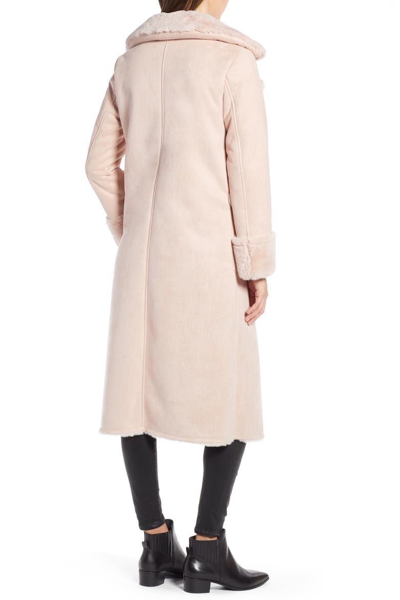 Pauline Faux Fur Coat, Alternate, color, BLUSH