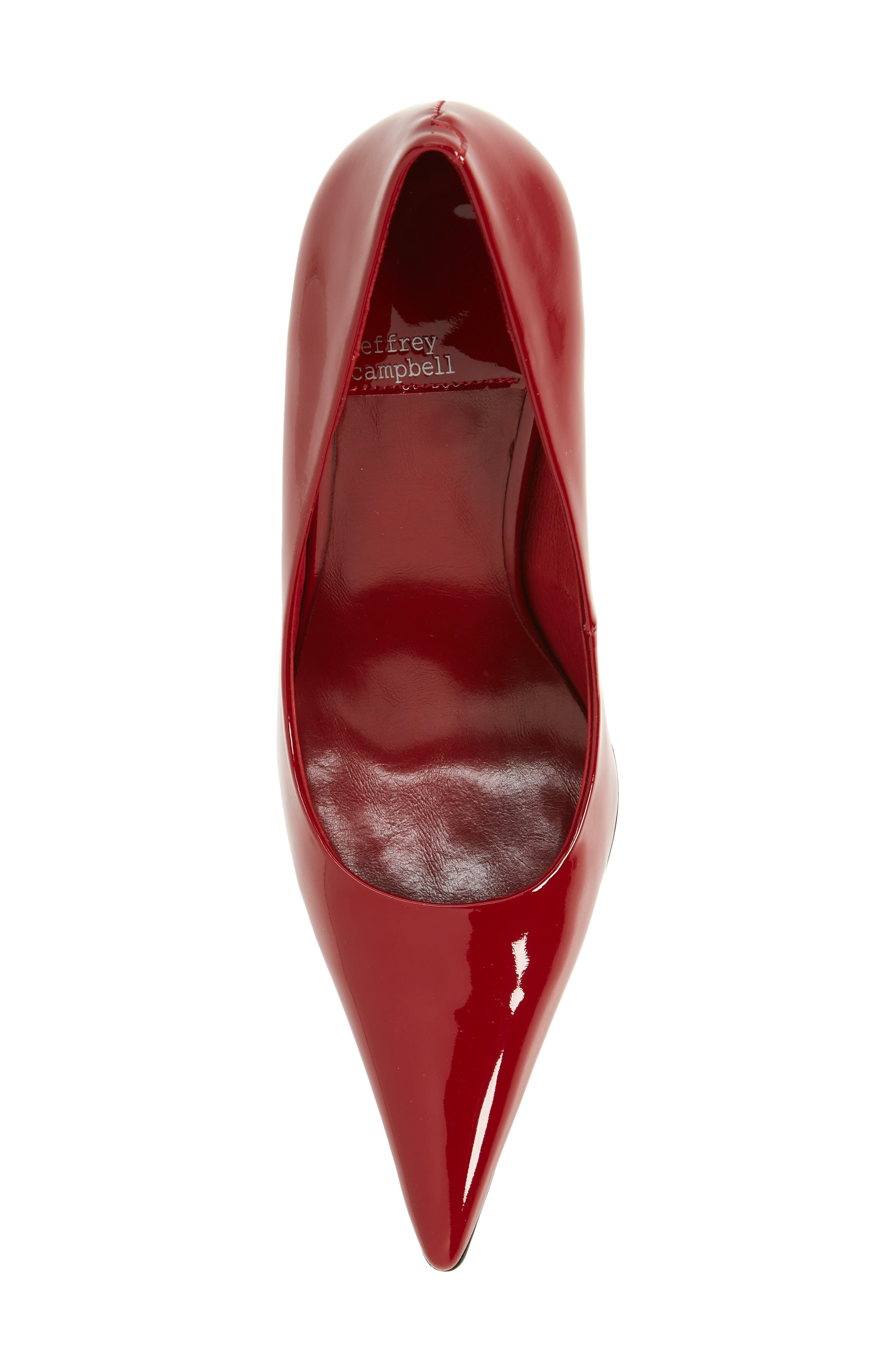 Jeffrey Campbell Risktaker Pointed Toe Pump, Alternate, color, Cherry Red Patent