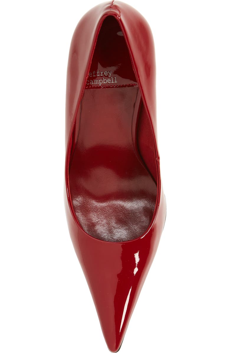Jeffrey Campbell Risktaker Pointed Toe Pump, Alternate, color, Cherry Red Patent