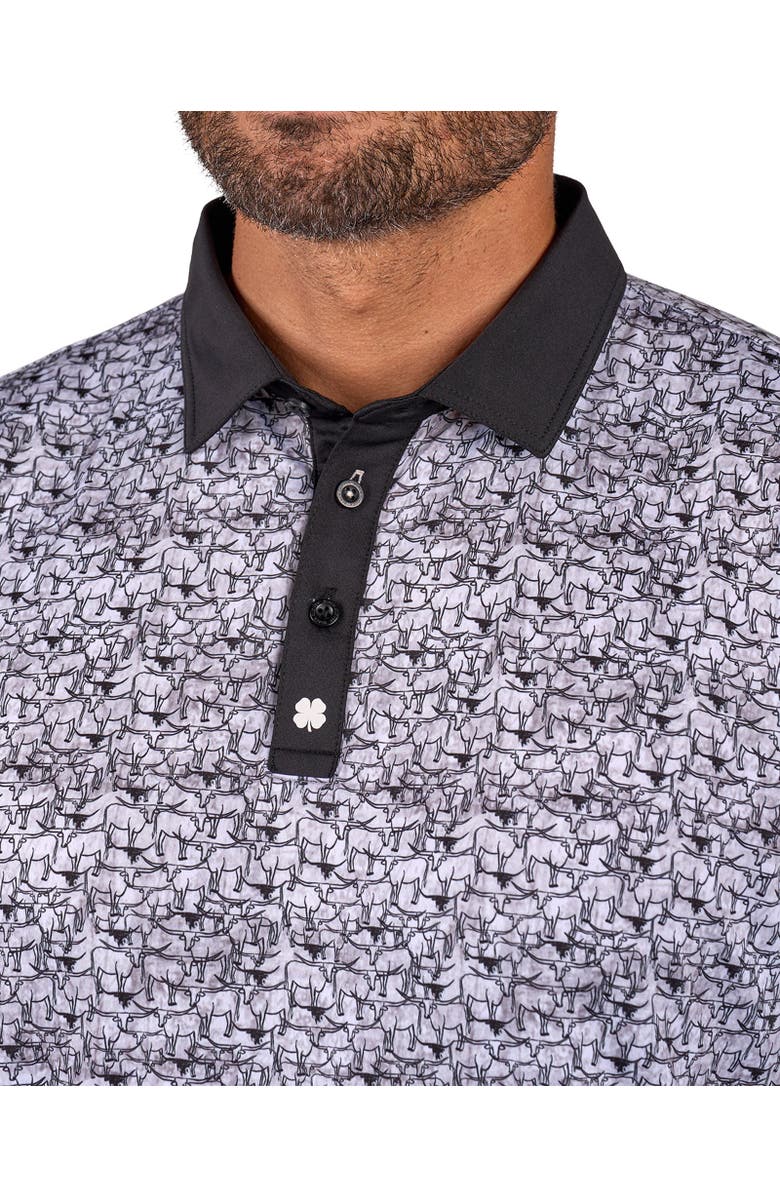 Black Clover Longhorn Polo, Alternate, color, Black