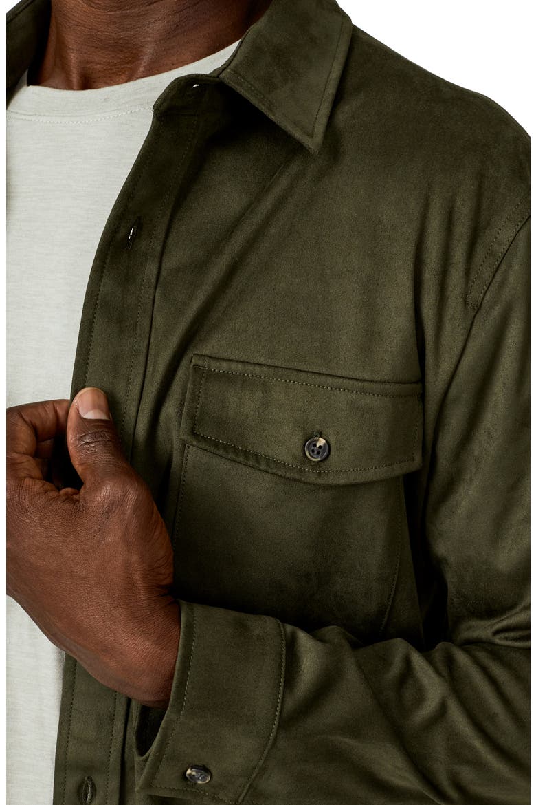 Country Road Faux Suede Shirt Jacket, Alternate, color, OLIVE