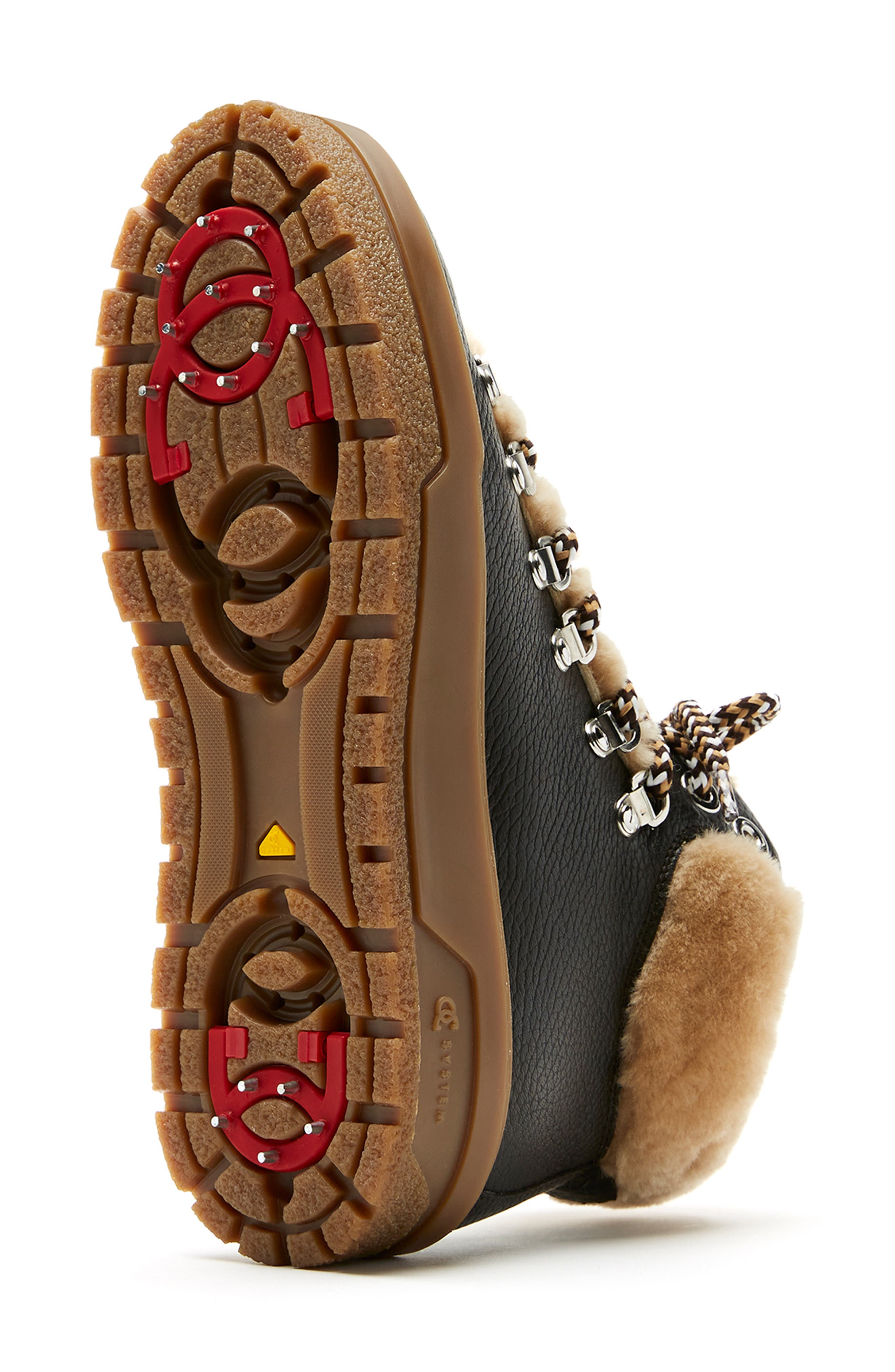 La Canadienne Lausanne Genuine Shearling Lined Waterproof Boot, Alternate, color, Brown Leather