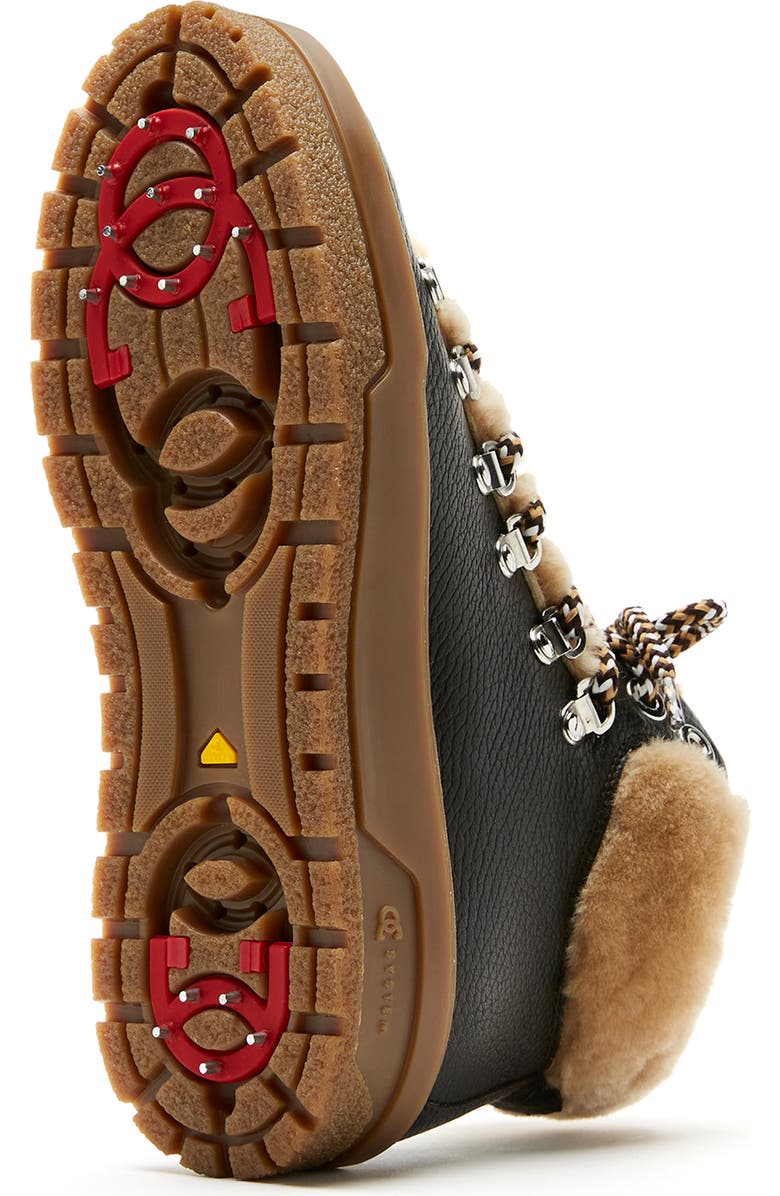 La Canadienne Lausanne Genuine Shearling Lined Waterproof Boot, Alternate, color, Brown Leather