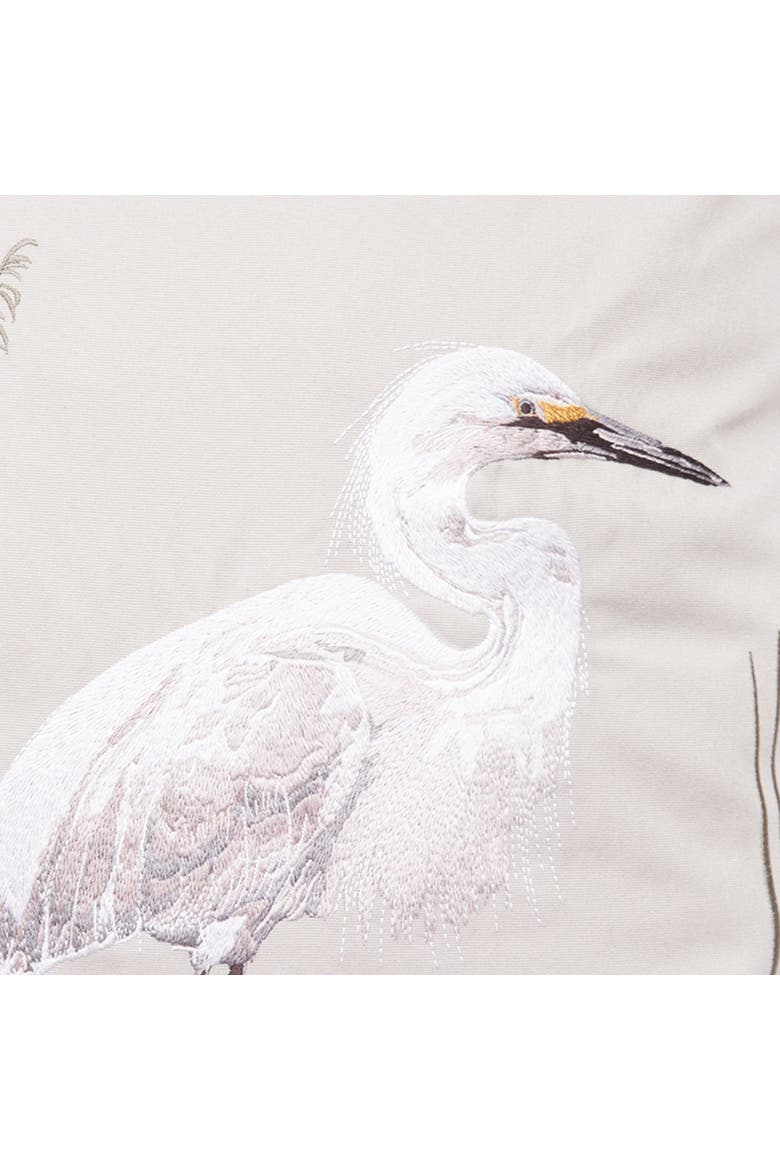 White Egret Pillow-Grey Right, Alternate, color, Off-White