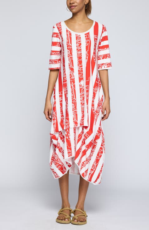 Amethyst Striped Jersey Dress