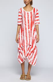 LUUKAA Amethyst Striped Jersey Dress