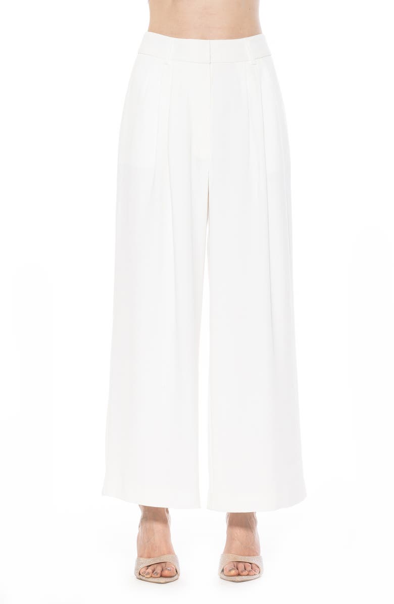 Alexia Admor Wide Leg Pants, Alternate, color, Ivory
